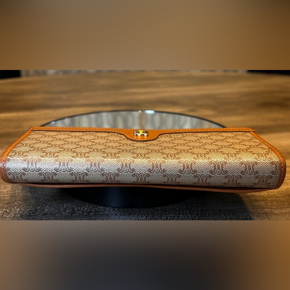 106. Celine Brown and Tan Macadam Wallet-COA - Picture 4 of 12